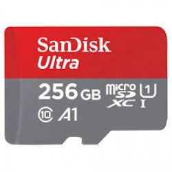 SanDisk Ultra microSDXC, SQUNR 256GB, C10, UHS-1, 100MB/s R,