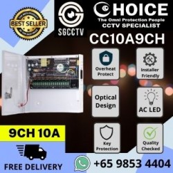 CHOICE CCTV POWER SUPPLY BOX SURGE PROTECTED CC12V10A9