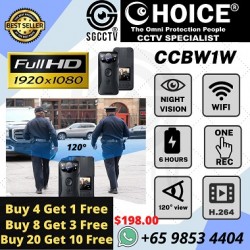 BODY WORN CAMERA CCBW1W POLICE BODY WORN WIFI LIVE