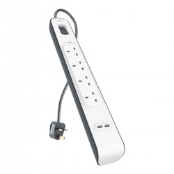 BELKIN 4WAY SURGE PROTECTOR SOCKET EXTENSION WITH 2USB PORT