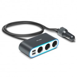 Tp-Link CP250 3 Port Cigarette Lighter + 2 Port USB Charger 