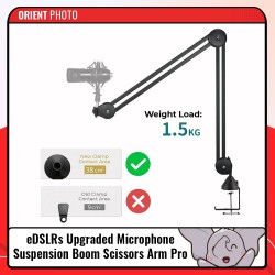 eDSLRs Upgraded Microphone Suspension Boom Scissors Arm Pro 