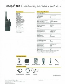 CLARIGO 308 PROFESSIONAL WALKIE TALKIE