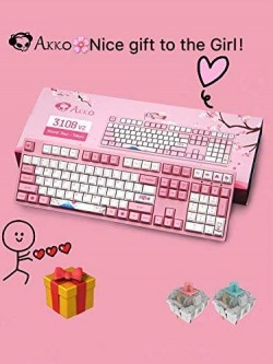 AK-6925758603836 AKKO Keyboard 3108DS - Midnight (Akko Pink 