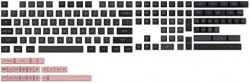 AK-6925758615723 AKKO Keycap - ASA Low Profile - Black & Pin