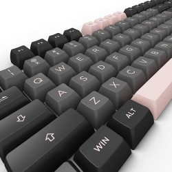 AKKO Keycap - ASA Profile - Black & Pink Japanese Hiragana