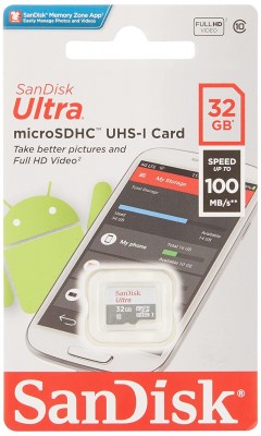 SanDisk Ultra 32TO128GB 100MB/s UHS-IClass10MicroSDHC Card