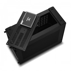 Lian-Li A4H2O mITX SFF Case with PCIe Gen 4 Riser- Black