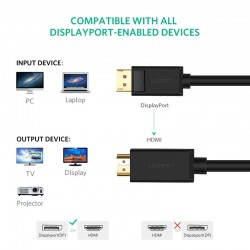 UGREEN 10202 4K DISPLAY PORT TO HDMI CABLE 2M