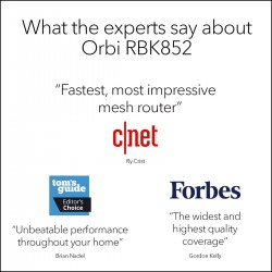 NETGEAR Orbi Whole Home Tri-Band Mesh WiFi 6 System (RBK852 