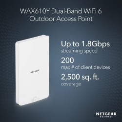 NETGEAR WAX610Y-100EUS 1PT BUSINESS WIFI 6 2+2 AP OUTDOOR