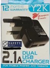 Y2K 2 Port USB Charger Black