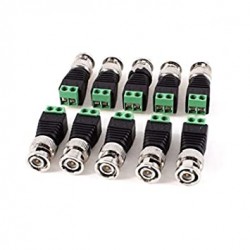 BNC CONNECTOR GREEN SCREW  (10PCS/PACK)