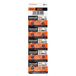 MAXELL 1.5V ALKALINE BATTERY LR41 10PCS/CARD