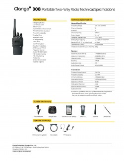 CLARIGO 308 PROFESSIONAL WALKIE TALKIE