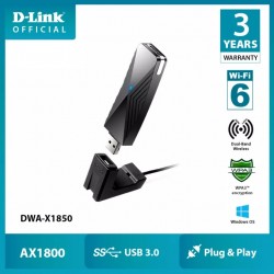 DLINK AX1800 WI-FI 6 DUAL BAND USB ADAPTER DWA-X1850