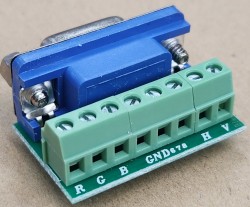 VGA FEMALE RIGHT ANGLE WITH SCREW TERMINAL MODULE