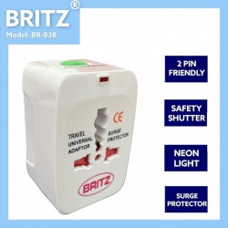 BRITZ TRAVEL ADAPTER MODEL NO. 838