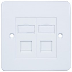 LAN ETHERNET RJ45 2 GANG FACEPLATE