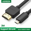 UGREEN 30103 MICRO HDMI TO HDMI CABLE 2M