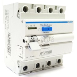 HAGER ELCB 4 POLE 63A CD463B