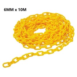 YELLOW PLASTIC CHAIN (6MM x 10M)