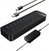 ORICO CT2U3-10AB 10 PORT 48W MULTI USB HUB WITH SWITCH