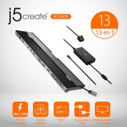 J5CREATE JCD543P USB-C™ TRIPLE DISPLAY DOCKING STATION