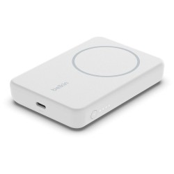 BELKIN WIRELESS CHG POWERBANK 5K W KICKSTAND WHT BPD004btWT