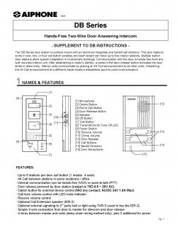 AIPHONE Hands Free intercom DB-1SD Door Answering Office