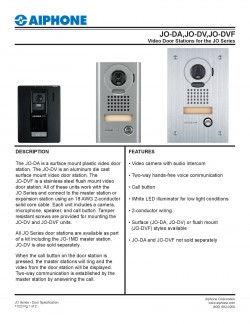 JOS-1V Entry Security Intercom box Vandal Resistant JOS-1V