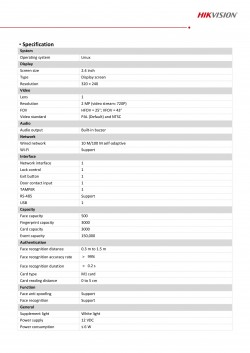 Hikvision Face Access Terminal DS-K1T321MFWX Wi-Fi office