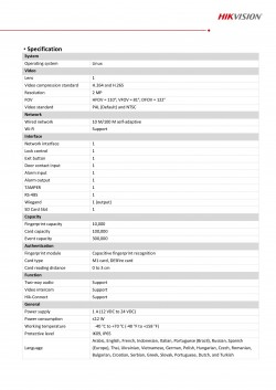 Hikvision intercom DS-K1T502DBFWX-C access control office