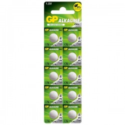 GP A76 LR44 ALKALINE BATTERY 10PCS/CARD