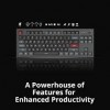 MONTECH MKEY 85 - DARKNESS + YELLOW SWITCH WITH KNOB KEYBOAR