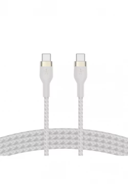 BELKIN USB-C to USB-C 2.0, SILICONE, 1M, WHT CAB009bt1MWH