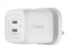 BELKIN 65W DUAL USB-C GAN WALL CHARGER WCH013MYWH