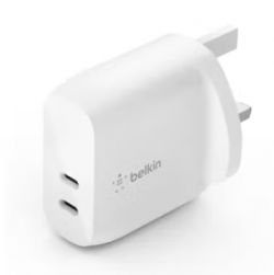 Belkin Dual USB-C PD Wall Charger 40W WCB006myWH
