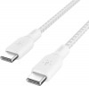 BELKIN BRAIDED USBC TO C 2.0 100W CABLE 3M WHT CAB014BT3MWH