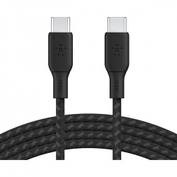 BELKIN BRAIDED USBC TO C 2.0 100W CABLE 3M BLK CAB014BT3MBK