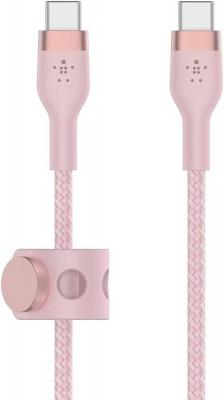 BELKIN USB-A to USB-C, BRAID SIL, 1M, PINK Magnetic manageme