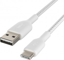 BELKIN Braided USB-C to USB-A Cable2M WHT CAB002bt2MWH