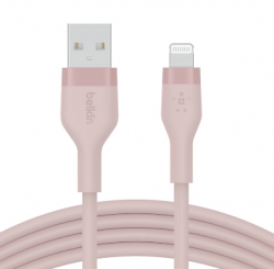 BELKIN USB-A TO LTG SILICONE 1M  PINK CAA008BT1MPK