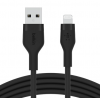 BELKIN USB-A to LTG, SILICONE, 1M, BLK CAA008bt1MBK