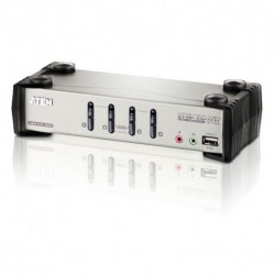 ATEN CS1734B 4-port USB KVMP. USB2.0 hub, 2x1.2m and 2x1.8m