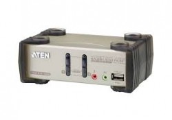 ATEN CS1732B 2-port USB KVMP. USB2.0 hub, 2x1.2m USB KVM cab