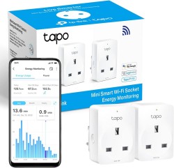 TP-LINK Tapo P110(2-pack) Mini Smart Wi-Fi Socket, Energy Mo
