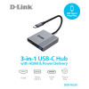 D-LINK DUB-M350   3-in-1 USB-C Hub with HDMI/Power Delivery