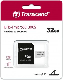 TRANSCEND TS32GUSD300S-A 32GB MICRO SD 100MB/S