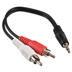 KRAMER C-A35M/2RAM-25 3.5mm Stereo Audio to two RCA (Male -